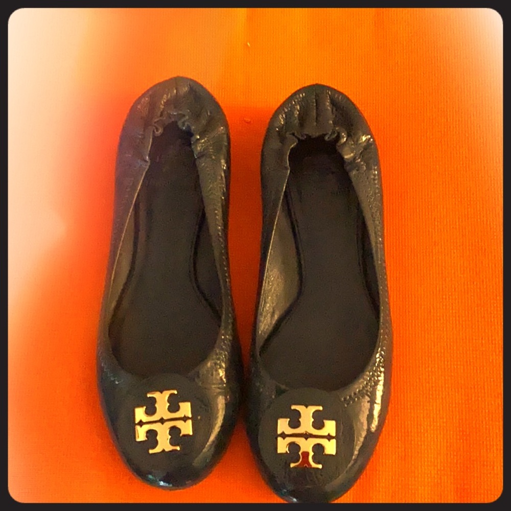 Size 6 Tory Burch classic flats blue - never worn